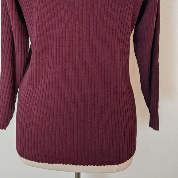Fall! Rib Knit Cotton Sweater - Picture 5 of 6